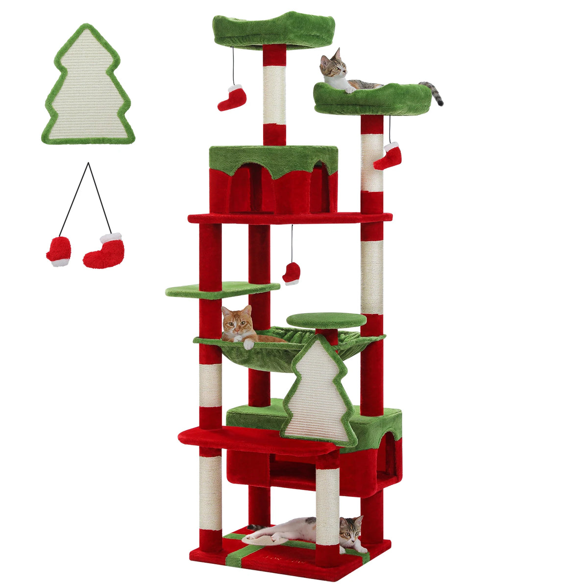 PAWZ Road Indoor Cat Tree With Sisal Posts And Hammock