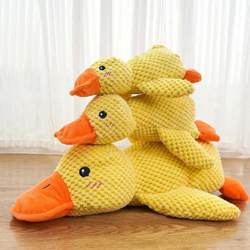 Squeaky Plush Duck Dog Toy Bite Resistant Chew Playmate