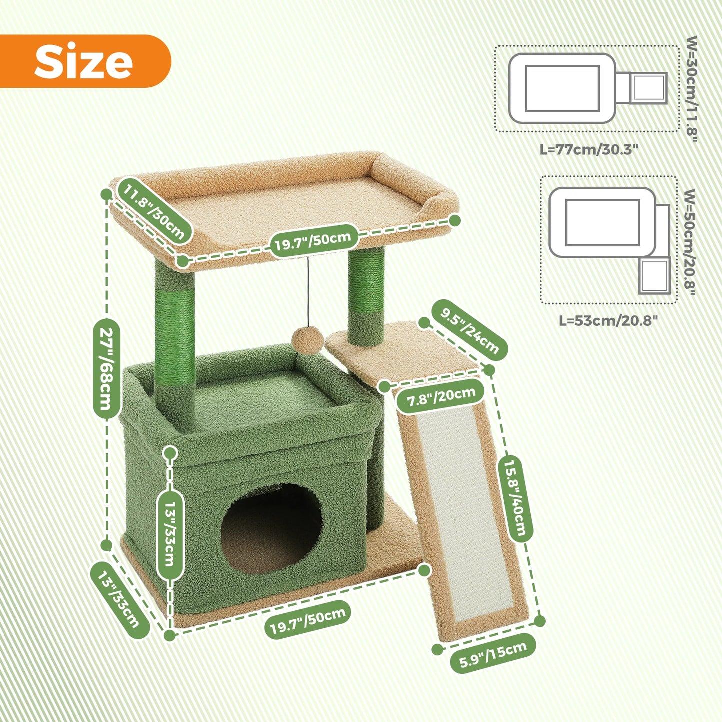 PAWZ Road Indoor Cat Tree With Sisal Scratching Post