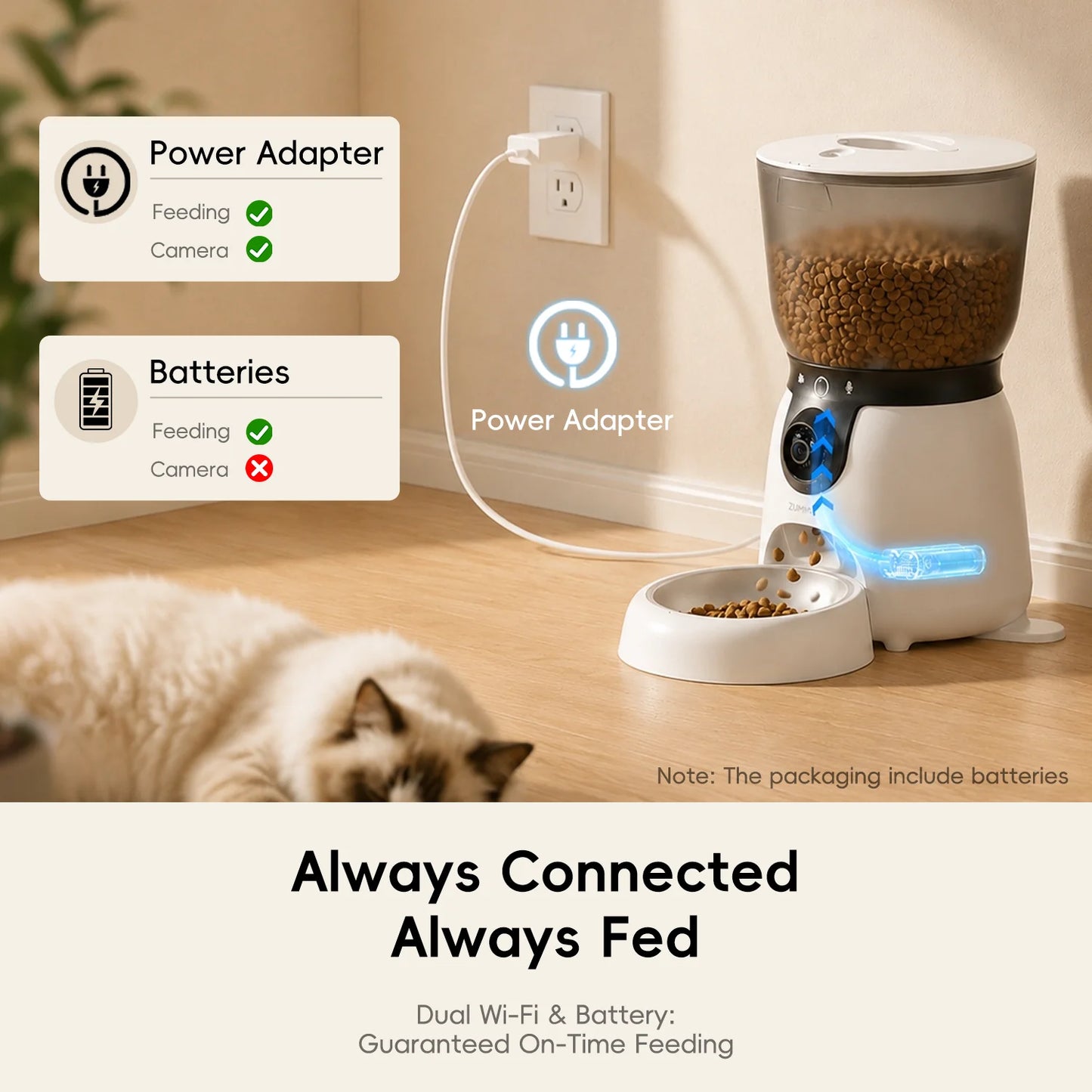 Zumimall Automatic Pet Feeder With Smart Camera Dispenser