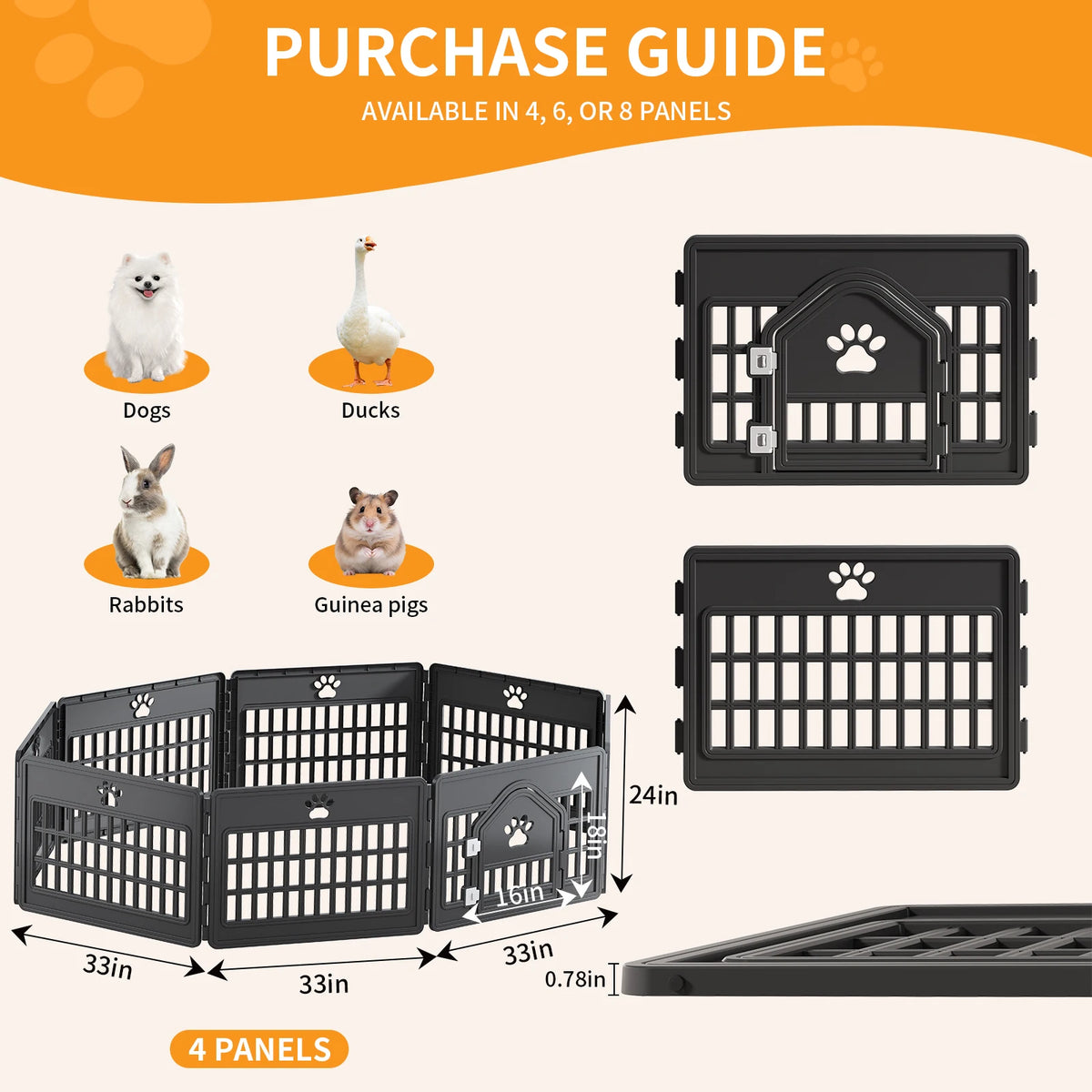 JHK Expandable Dog Playpen for Indoor and Outdoor Pet Safety