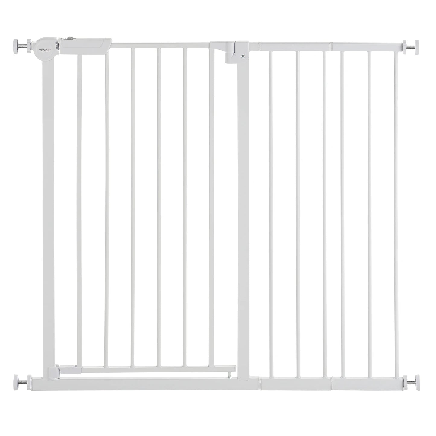 SucceBuy Pressure Mount Baby Gate With Walk Through Safety Panel