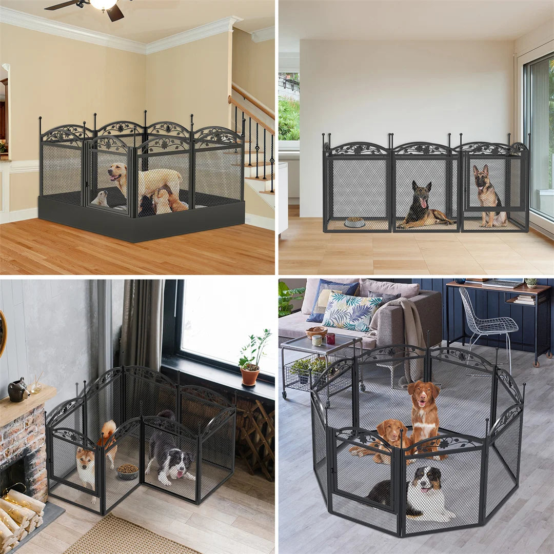 Bingopaw Heavy Duty Indoor Outdoor Dog Playpen With Training Enclosure
