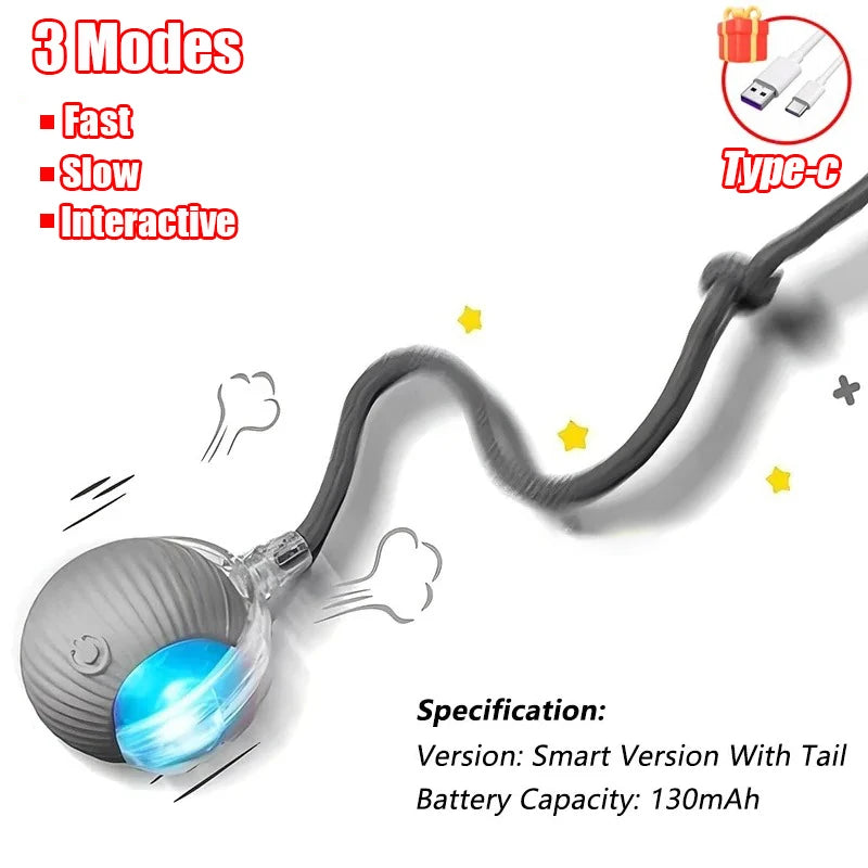 Rechargeable Automatic Interactive Cat Rolling Ball Toy