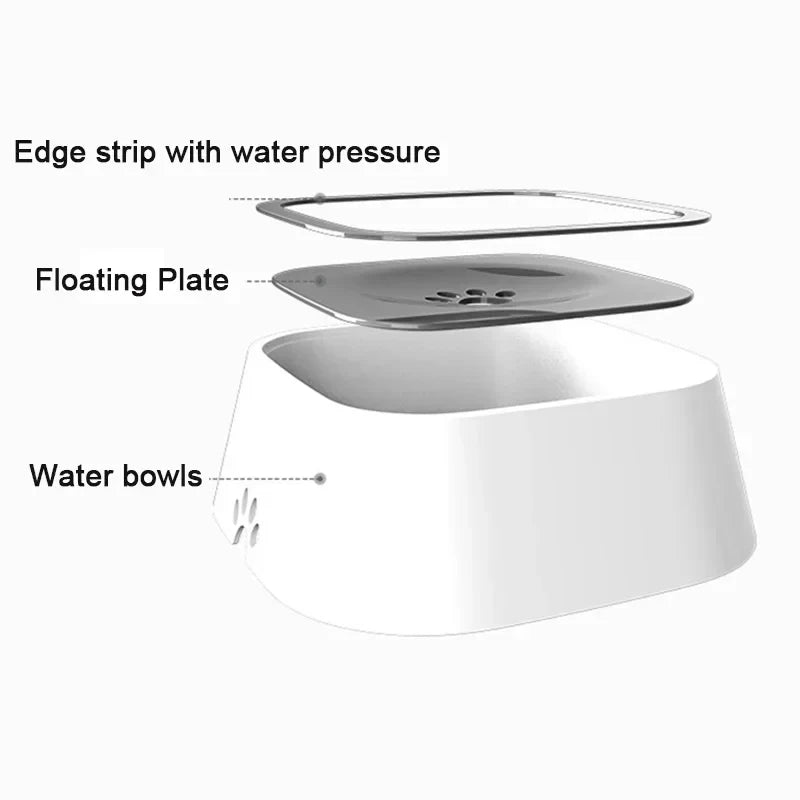 Anti Spill Floating Pet Water Bowl For Cats And Dogs