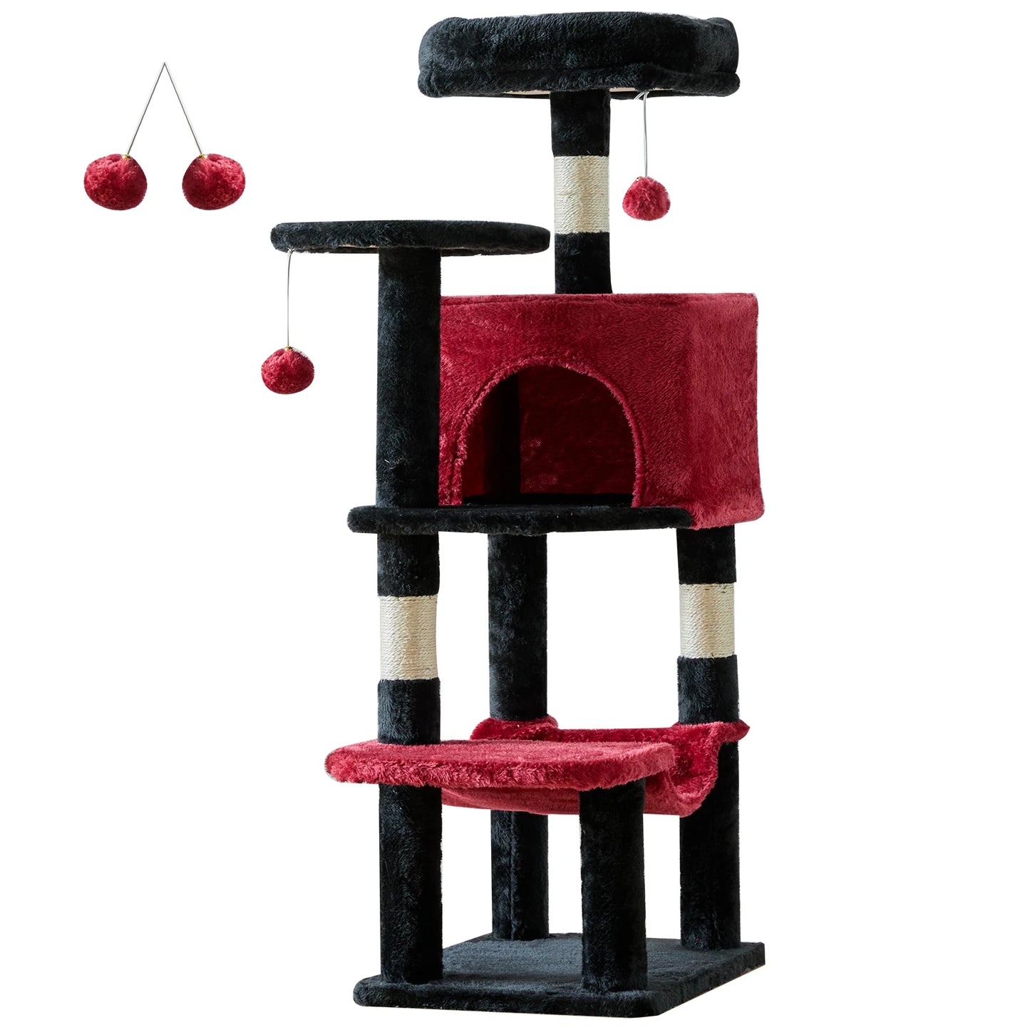 JHK Multi Tier Cat Tree With Sisal Scratching Posts For Cats
