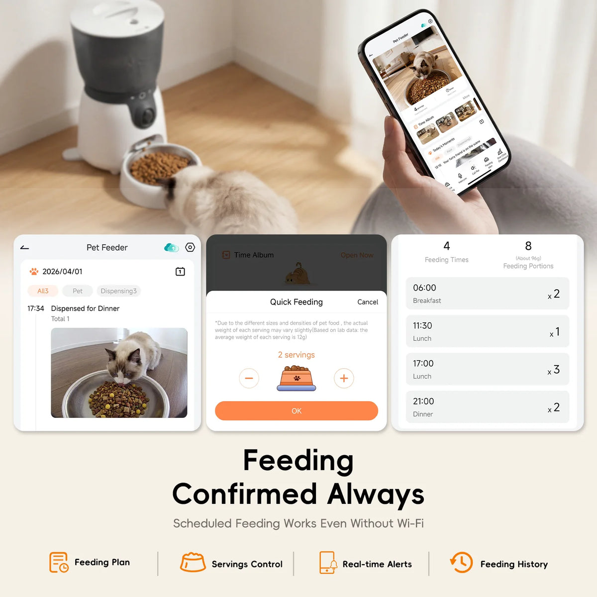 Zumimall Automatic Pet Feeder With Smart Camera Dispenser