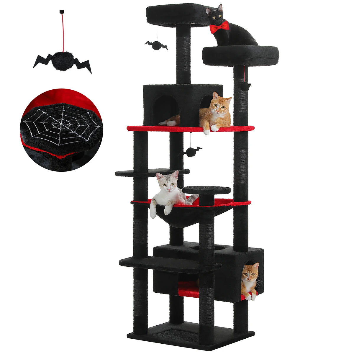 PAWZ Road Indoor Cat Tree With Sisal Posts And Hammock