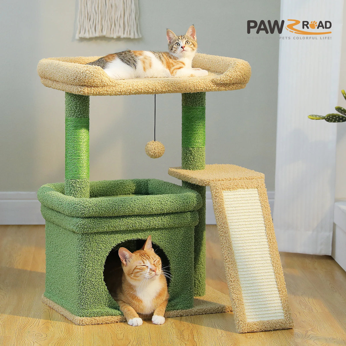 PAWZ Road Indoor Cat Tree With Sisal Scratching Post