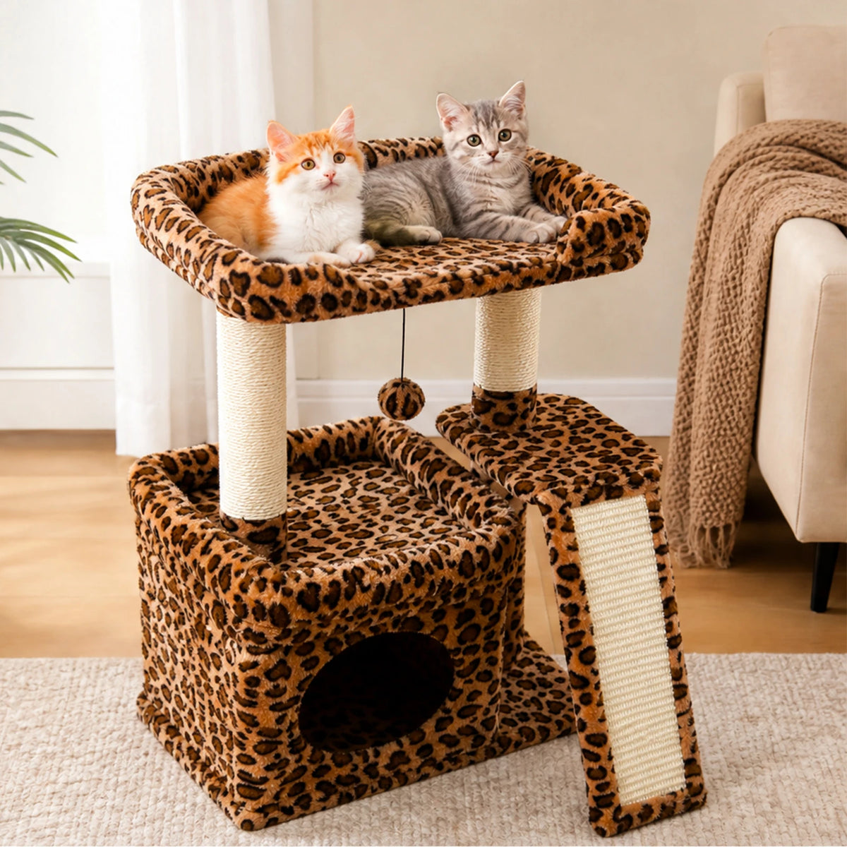 PAWZ Road Indoor Cat Tree With Sisal Scratching Post