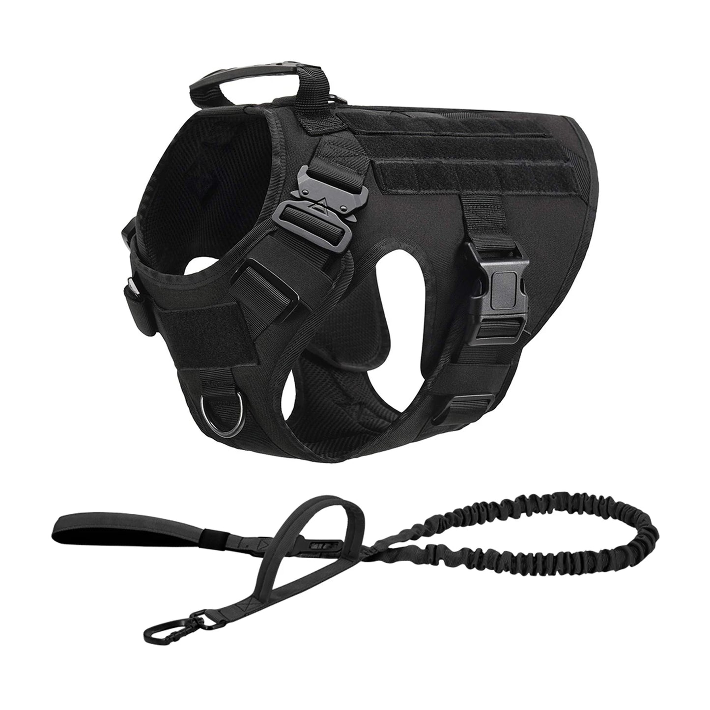 Padded Tactical Nylon Dog Harness With Quick Release Buckles