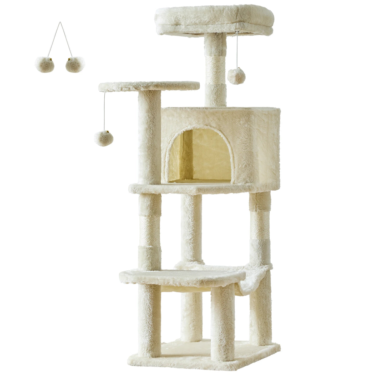 JHK Multi Tier Cat Tree With Sisal Scratching Posts For Cats