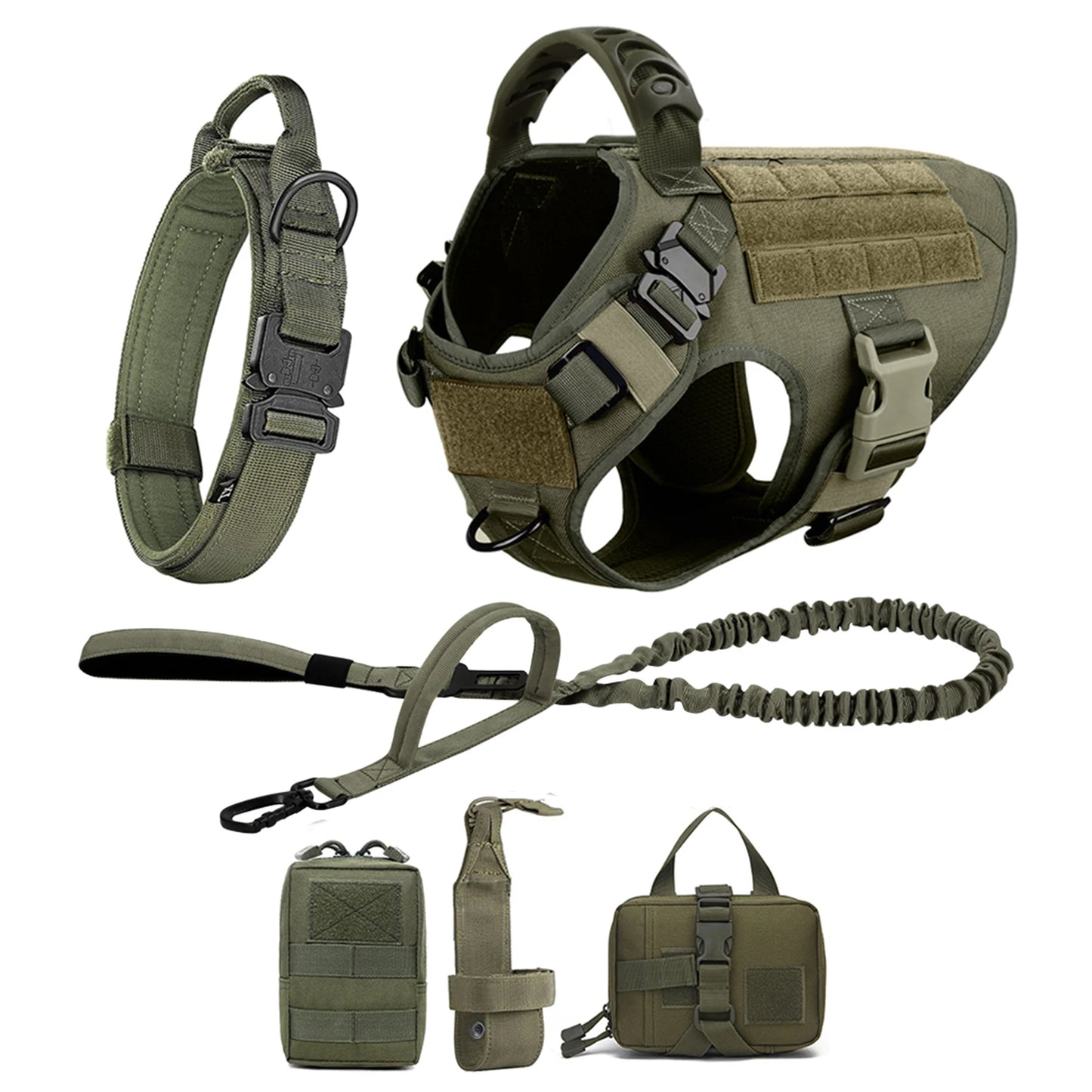 Nylon Padded Dog Harness and Leash Set with Quick Release
