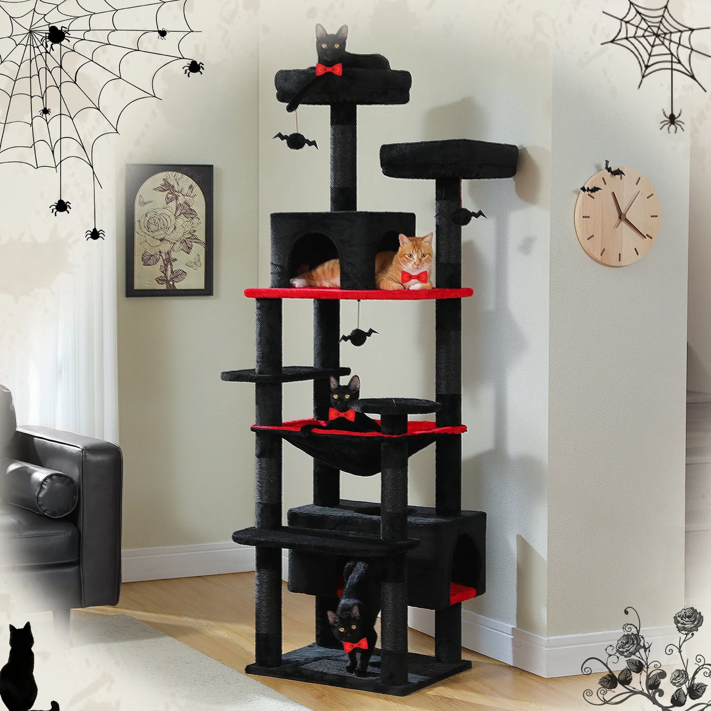 PAWZ Road Indoor Cat Tree With Sisal Posts And Hammock