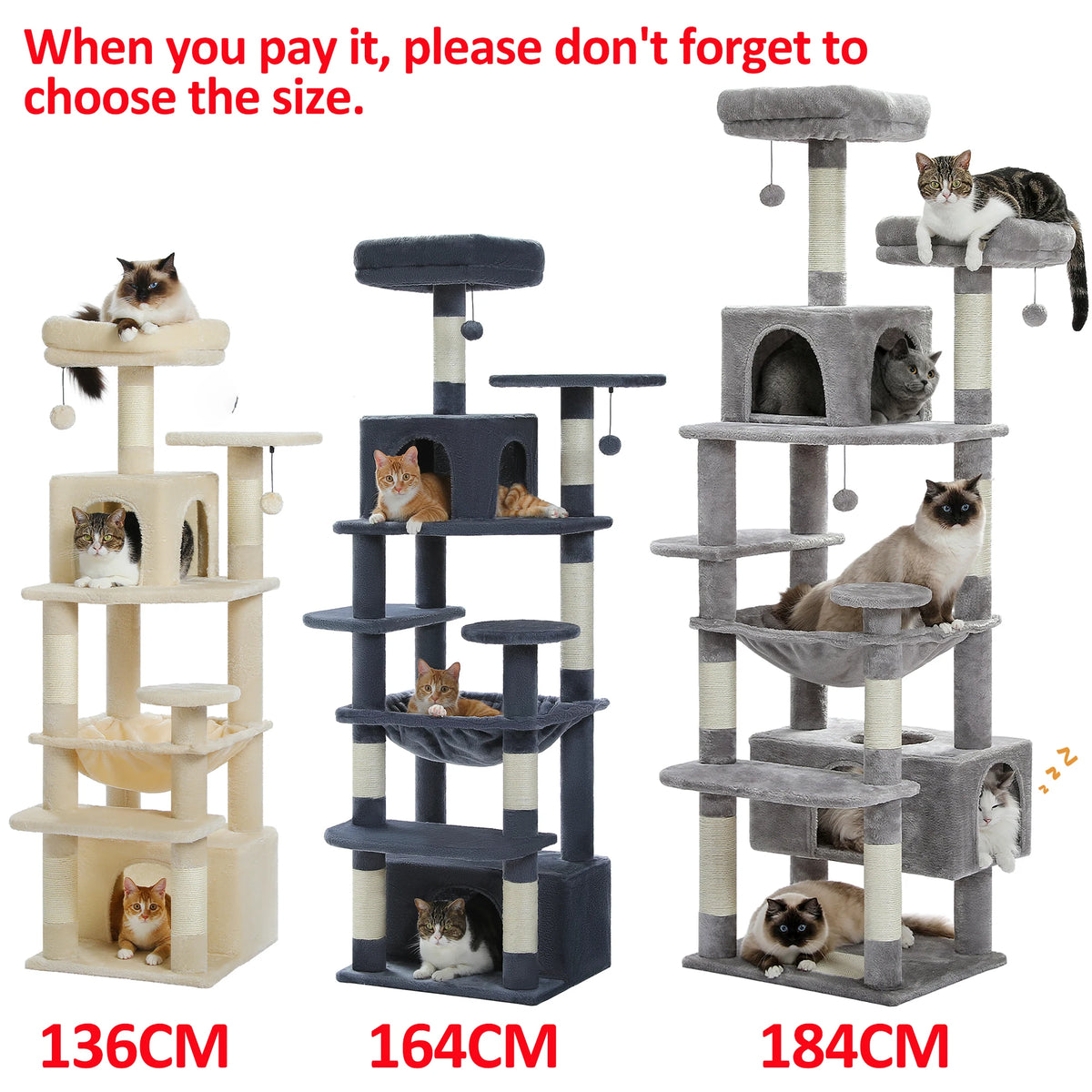 PAWZ Road Indoor Cat Tree With Sisal Posts And Hammock