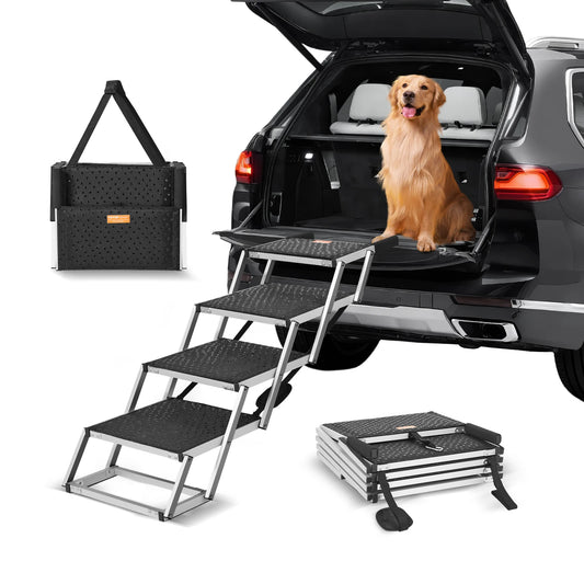 SucceBuy Portable Folding Dog Car Steps for SUVs and Trucks